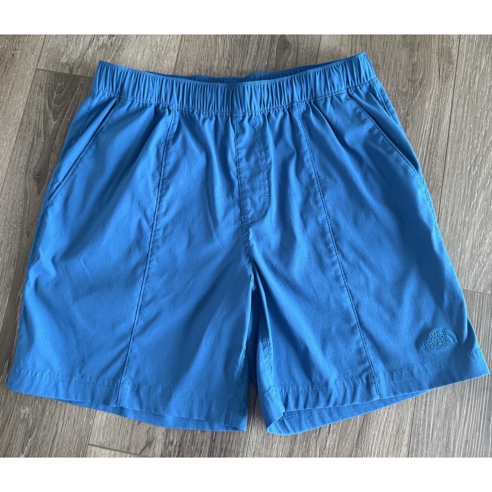 The North Face Men's Blue Athletic Elastic Waist Drawstring Shorts S Regular